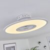 Marmorta Deckenventilator LED Weiß, 1-flammig, Fernbedienung