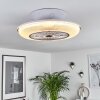 Riccione Deckenventilator LED Weiß, 1-flammig, Fernbedienung, Farbwechsler