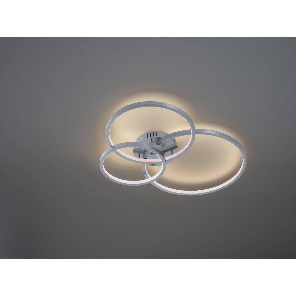 Trio Leuchten Aaron Deckenleuchte LED Nickel-Matt, 1-flammig, Fernbedienung, Farbwechsler main product photo