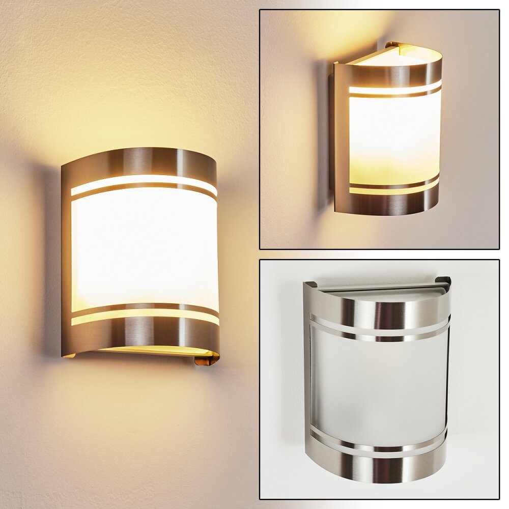 Visnum Außenwandleuchte Nickel-Matt, Weiß, 1-flammig main product photo