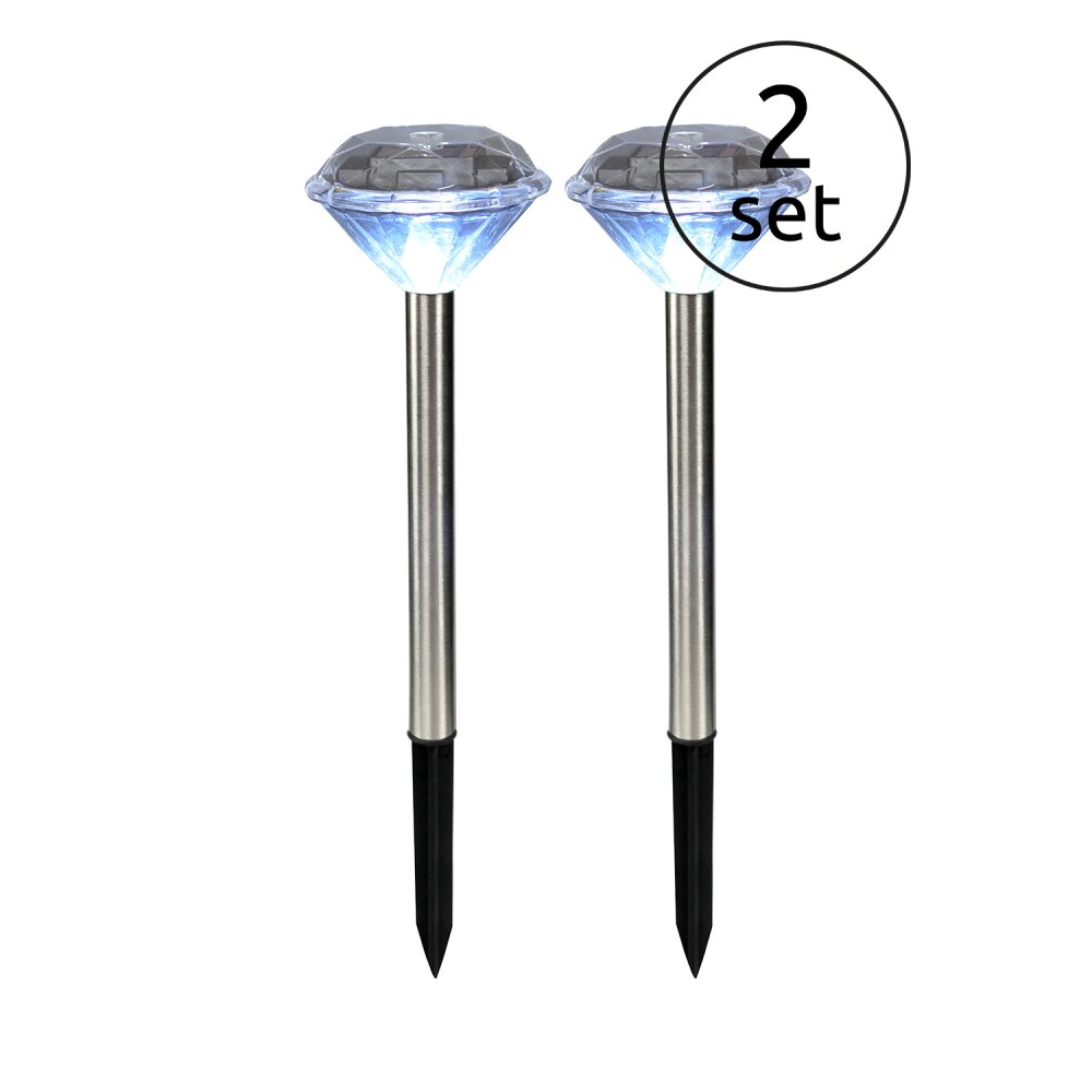 Globo 2er Set Solarleuchte LED Edelstahl, 1-flammig main product photo