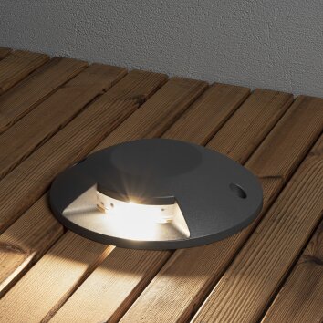 Konstsmide Bodeneinbauleuchte LED Anthrazit, 1-flammig