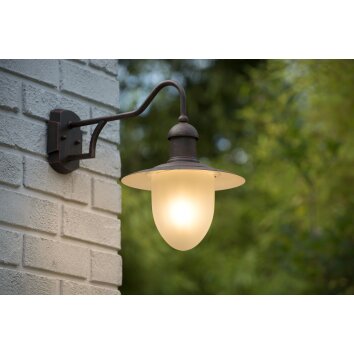 Lucide Aruba Aussenwandlampe Rostfarben, 1-flammig Lucide Aruba Aussenwandlampe Rostfarben, 1-flammig