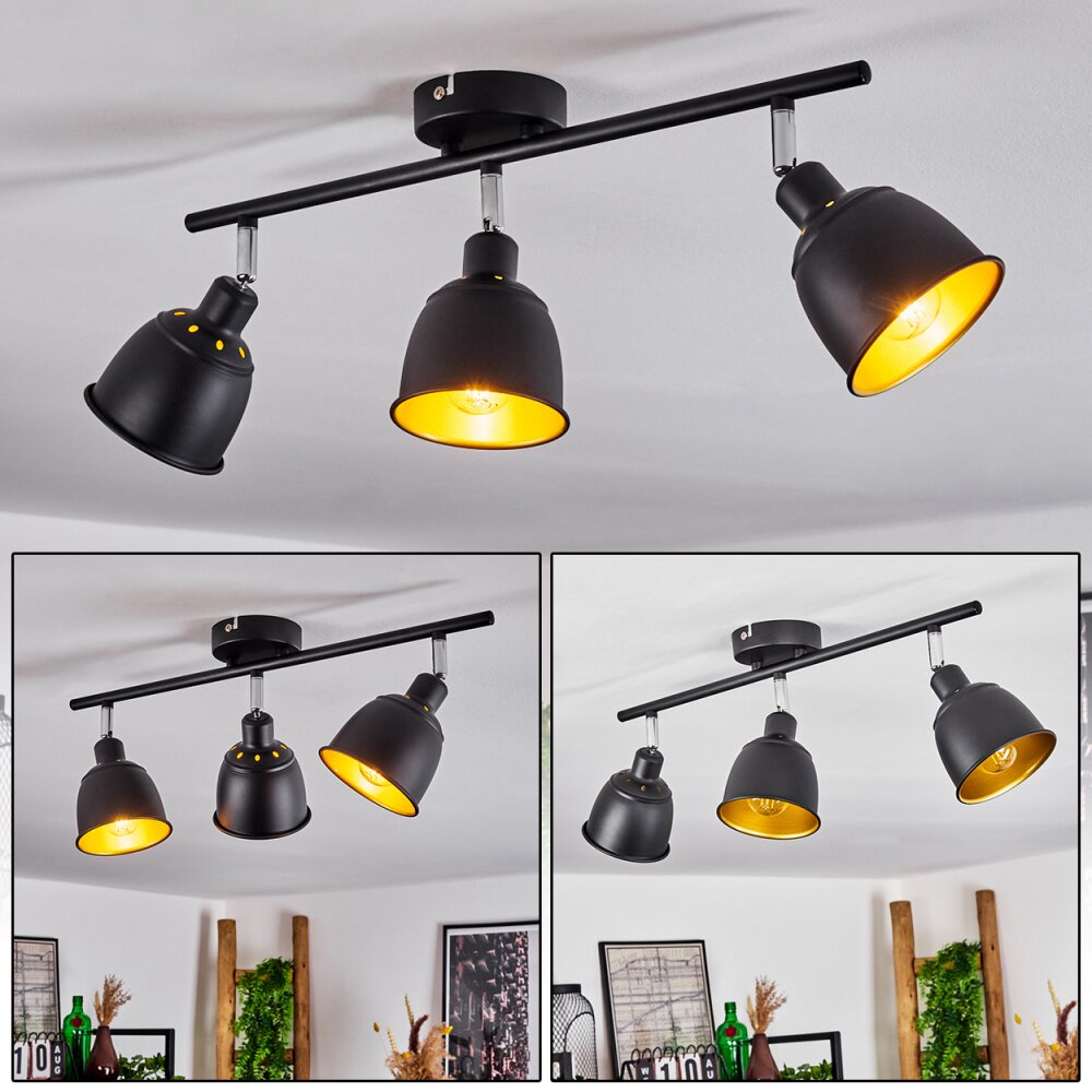 Pistrino Deckenleuchte Chrom, Schwarz, 3-flammig main product photo