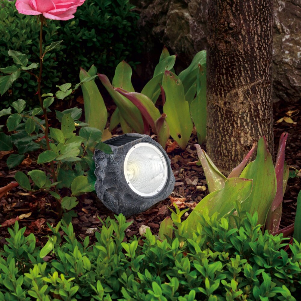Eglo Stein Solarleuchte LED Grau, 4-flammig main product photo