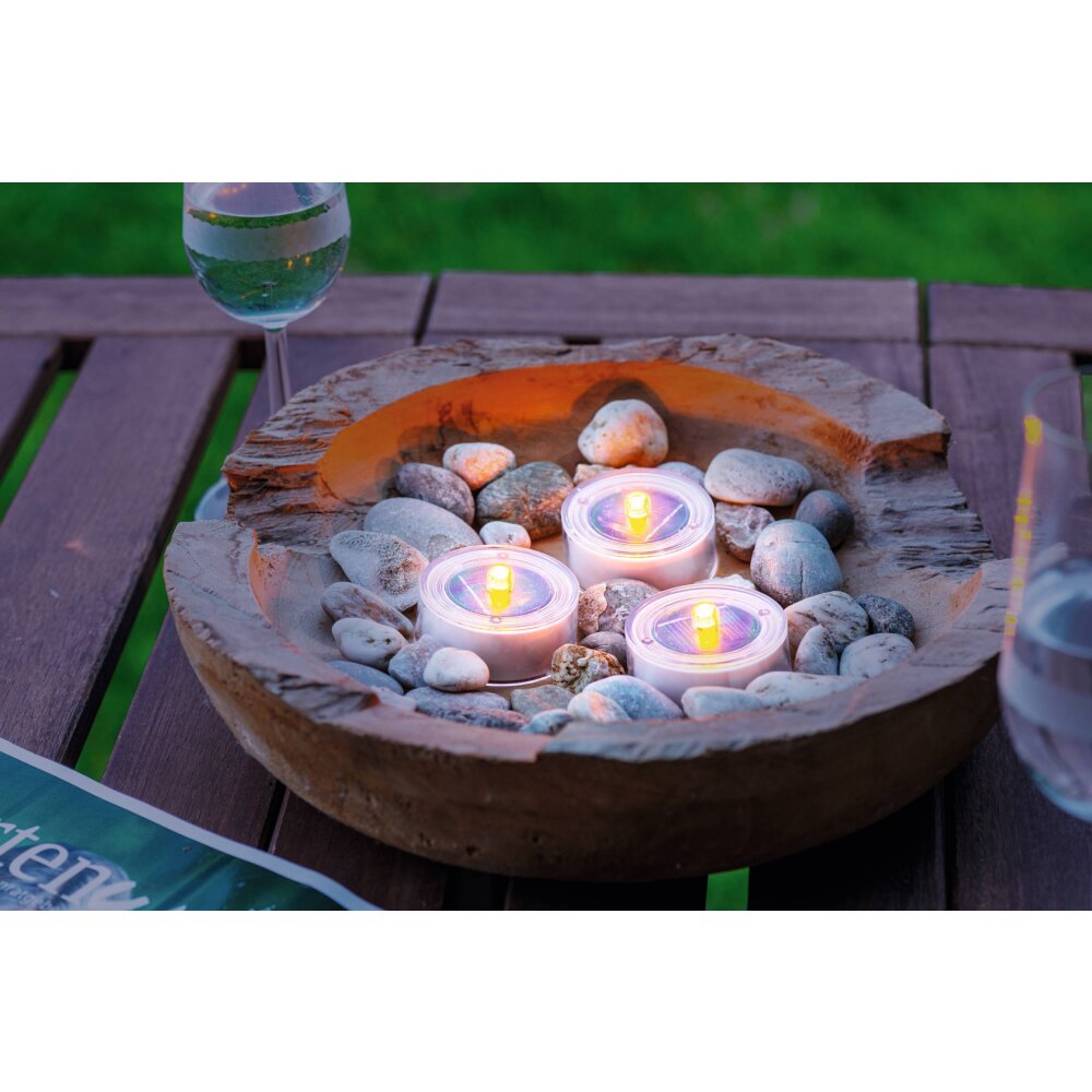 Eglo FLAME Solarleuchte LED Weiß, 3-flammig main product photo