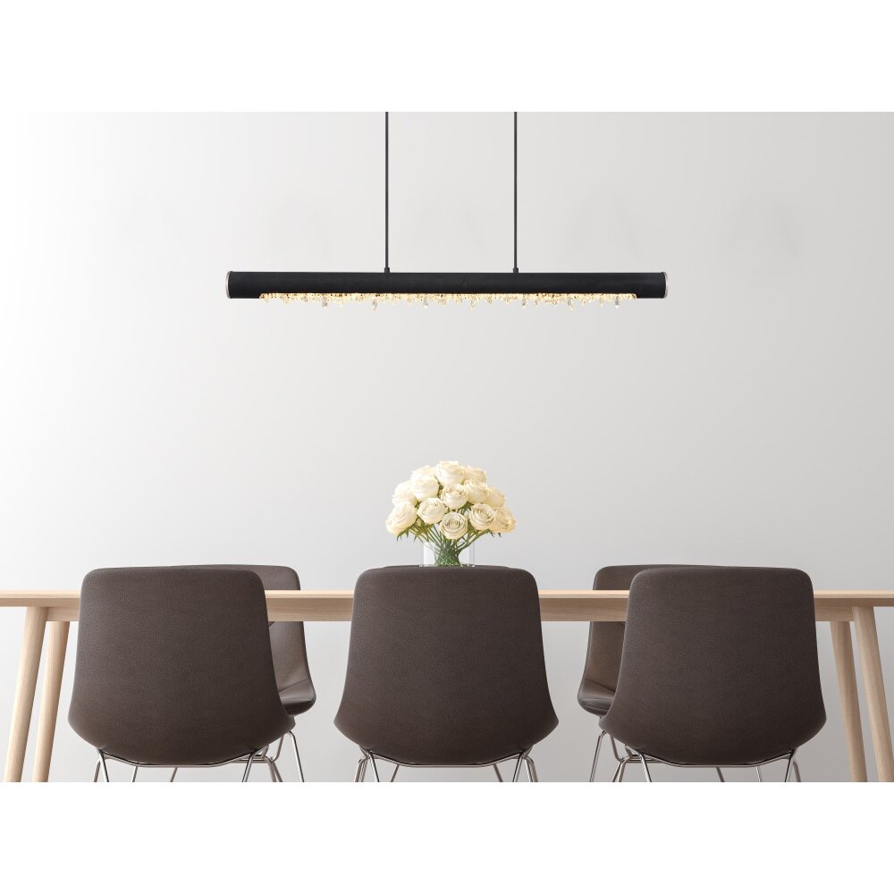 Globo FELICITAS Pendelleuchte LED Nickel-Matt, Schwarz, 1-flammig main product photo