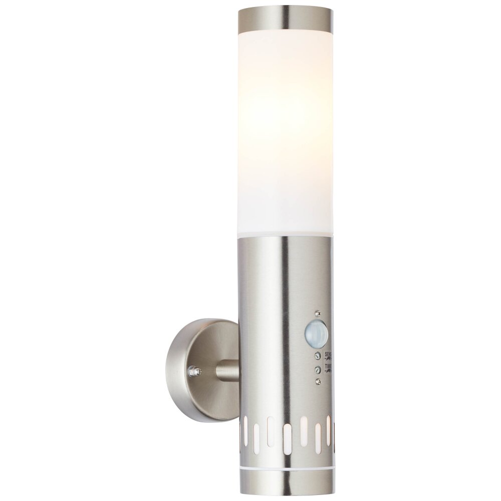 Brilliant Leigh Außenwandleuchte Silber, 1-flammig, Bewegungsmelder main product photo