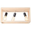 Brilliant Nerea Deckenleuchte Holz hell, Schwarz, 3-flammig