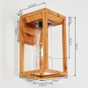 Leset Außenwandleuchte Braun, Holzoptik, 1-flammig