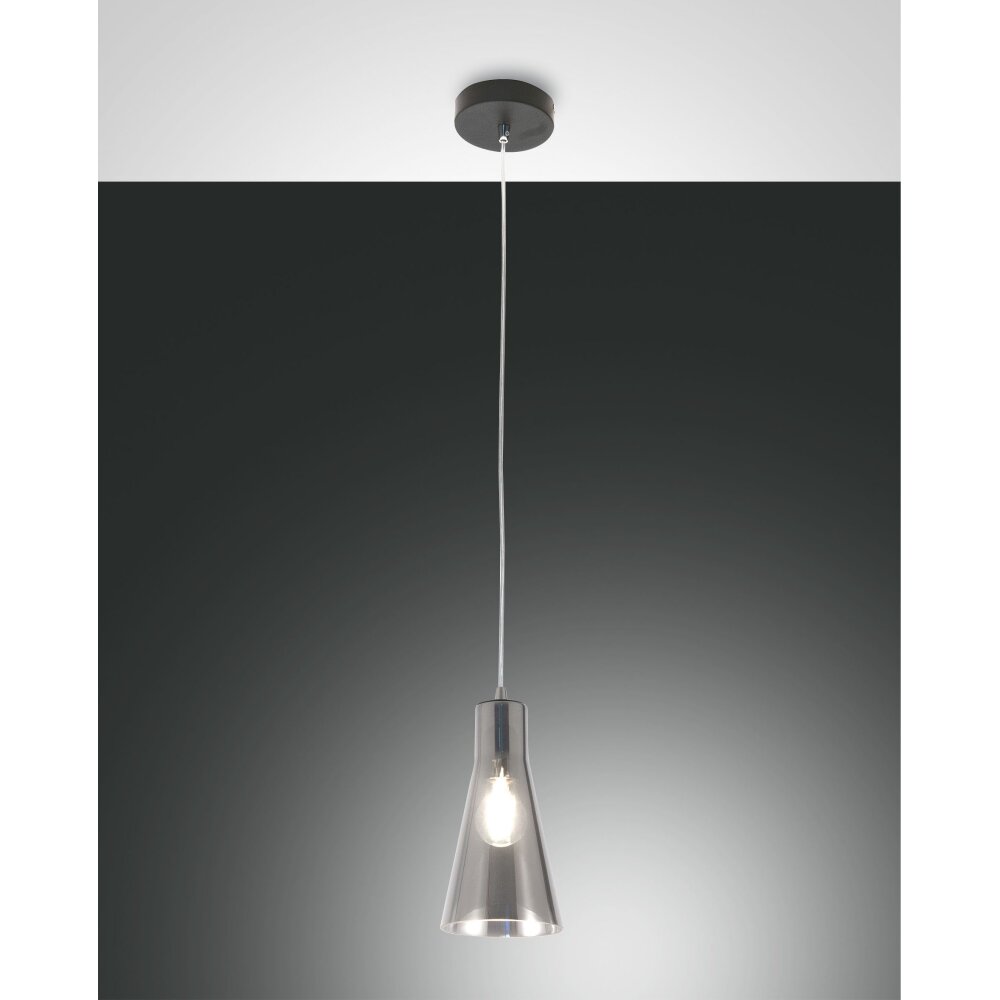 Fabas Luce Dafne Pendelleuchte Schwarz, 1-flammig main product photo