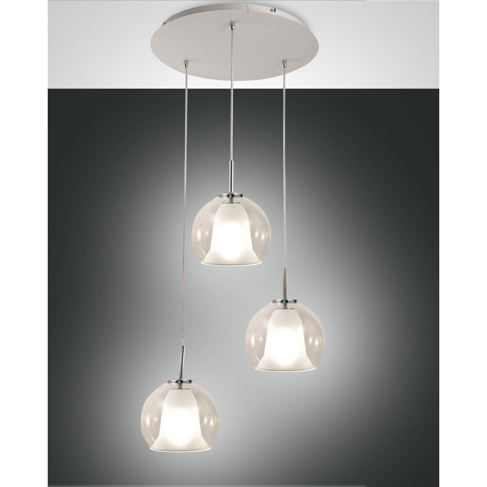 Fabas Luce Bretagna Pendelleuchte Weiß, 3-flammig main product photo