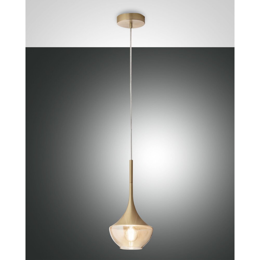 Fabas Luce Apollo Pendelleuchte Messing, 1-flammig main product photo