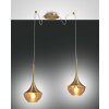 Fabas Luce Apollo Pendelleuchte Messing, 2-flammig