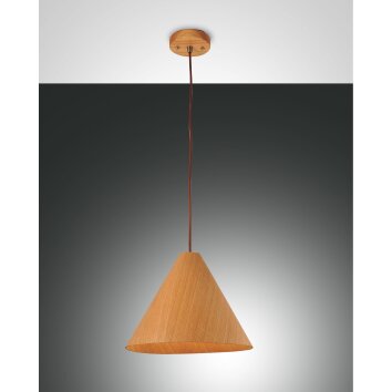 Fabas Luce Esino Pendelleuchte Holz hell, 1-flammig