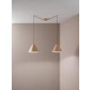 Fabas Luce Esino Pendelleuchte Holz hell, 2-flammig