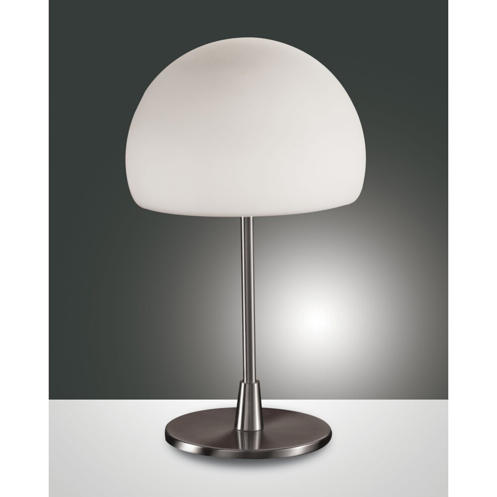 Fabas Luce Gaia big Tischleuchte Nickel-Matt, 1-flammig main product photo