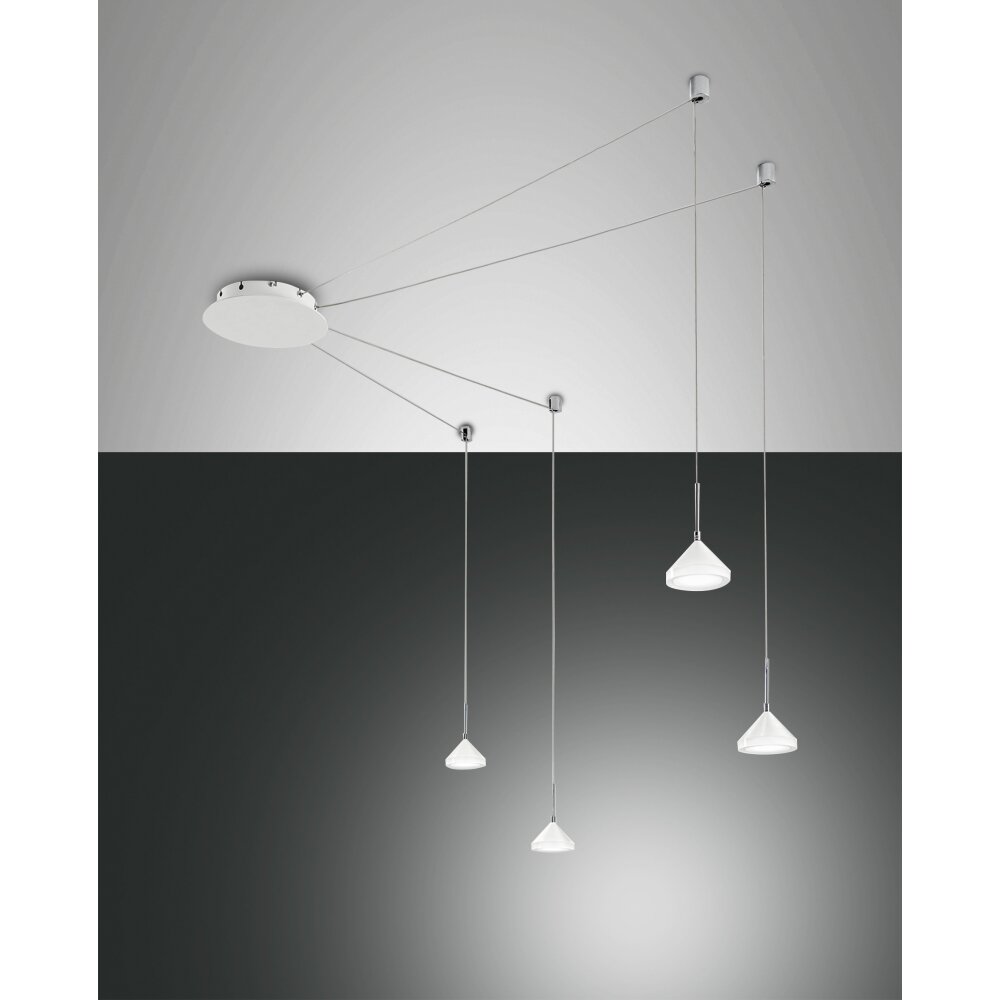 Fabas Luce Isabella Pendelleuchte LED Chrom, Weiß, 1-flammig main product photo