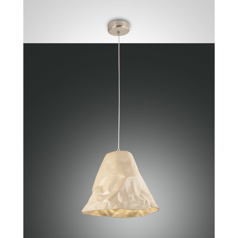 Fabas Luce Crumple Pendelleuchte Weiß, 1-flammig main product photo