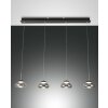 Fabas Luce Arabella Pendelleuchte LED Schwarz, 4-flammig