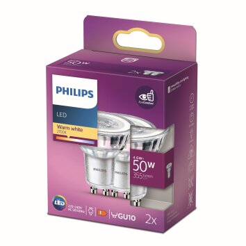 Philips 2er Set LED GU10 4,6 Watt 2700 Kelvin 355 Lumen