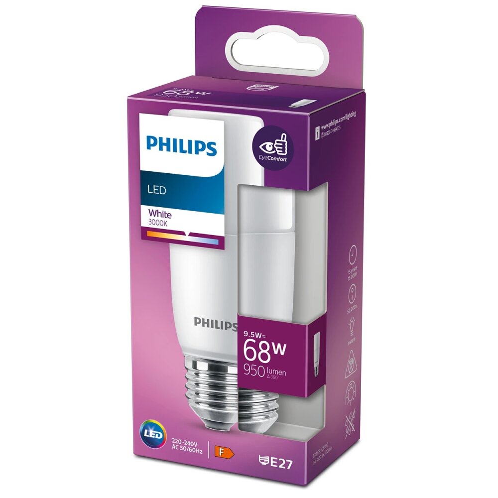 Philips LED E27 9,5 Watt 3000 Kelvin 950 Lumen main product photo