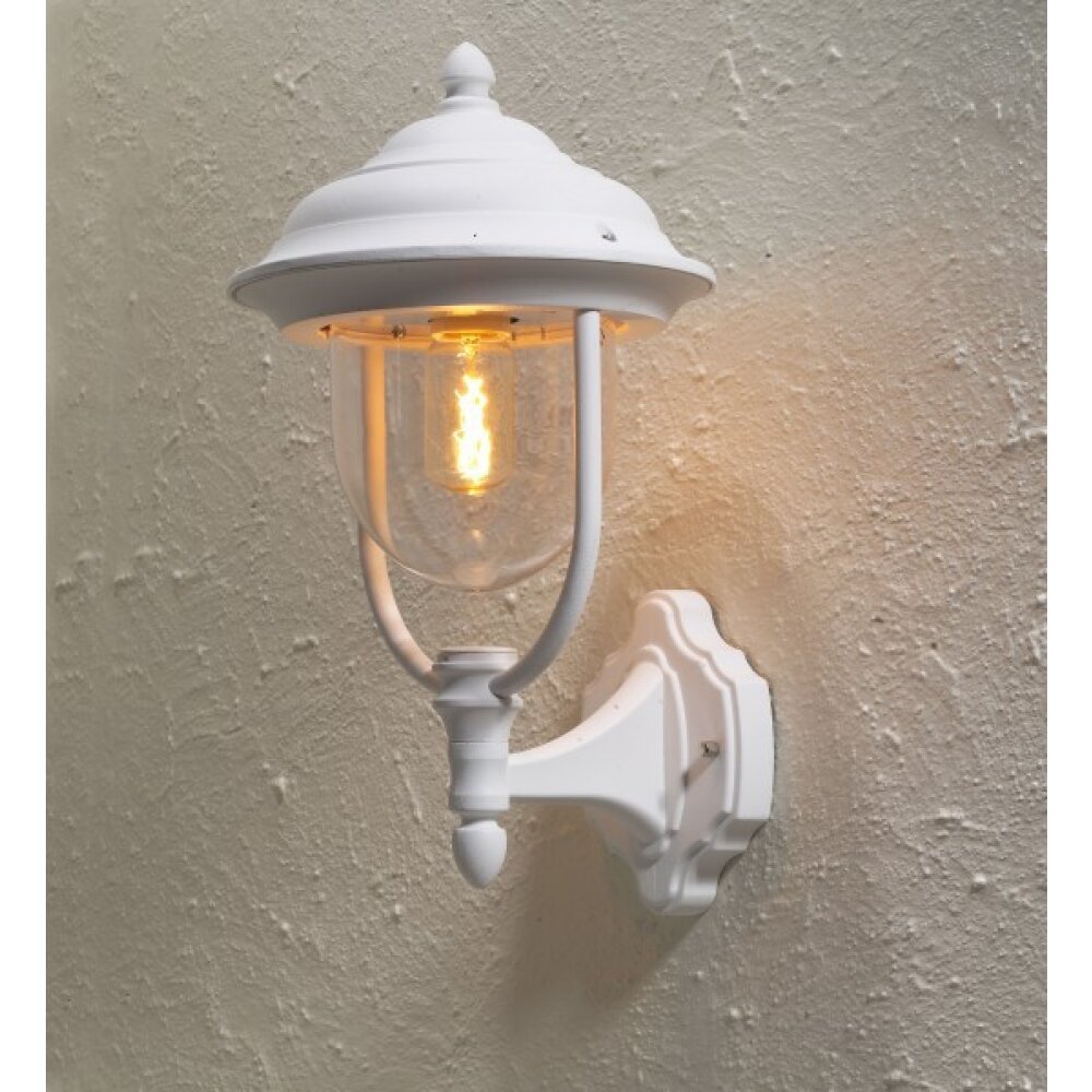 Konstsmide Parma Außenwandleuchte Weiß, 1-flammig main product photo