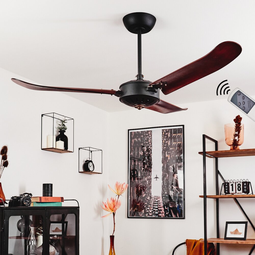 Virrik Deckenventilator Braun, Schwarz, Fernbedienung main product photo