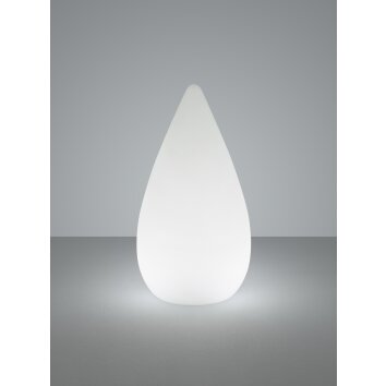 Reality Palmas Außentischleuchte LED Weiß, 1-flammig, Fernbedienung, Farbwechsler