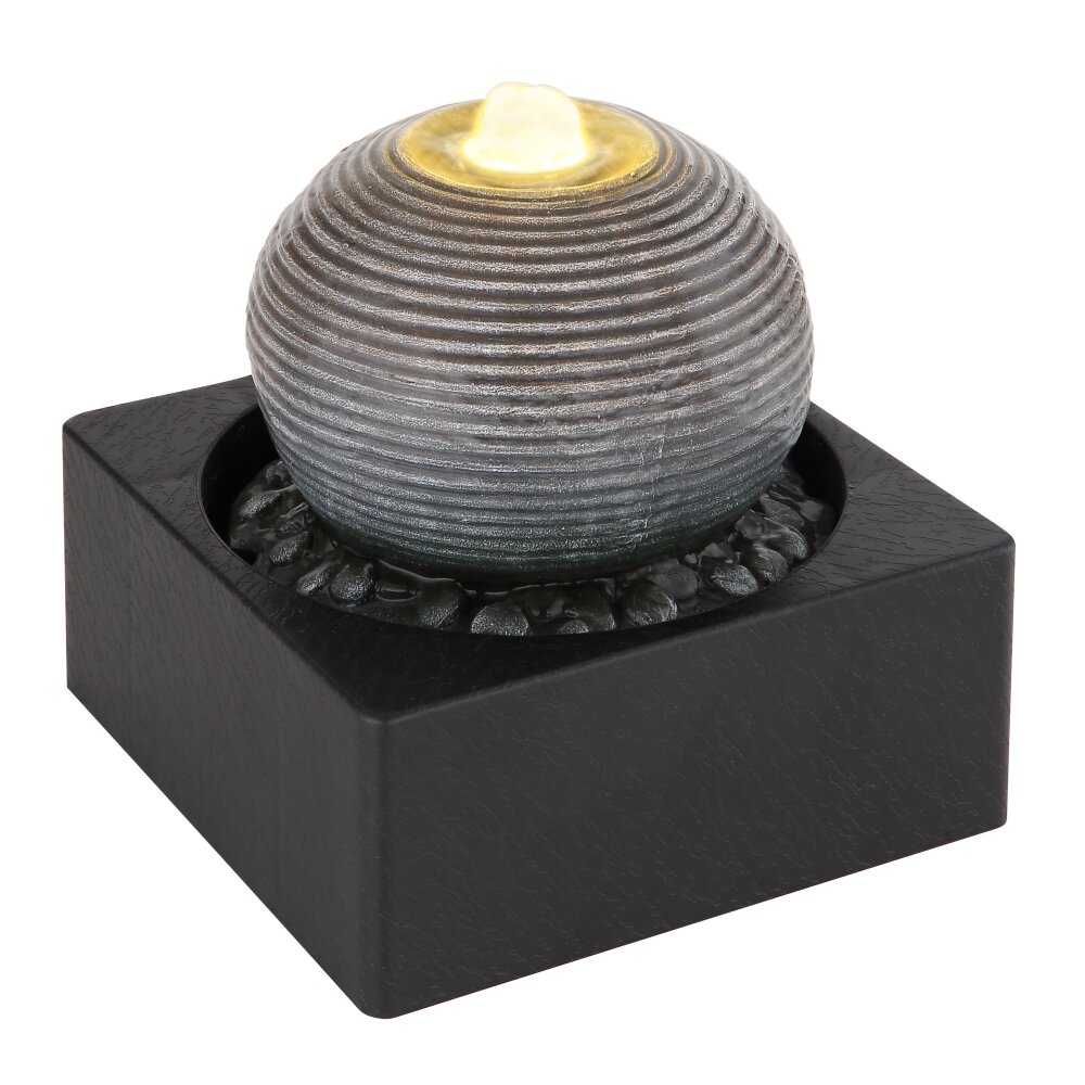 Globo FONTANA Zimmerbrunnen LED Anthrazit, Grau, 4-flammig main product photo
