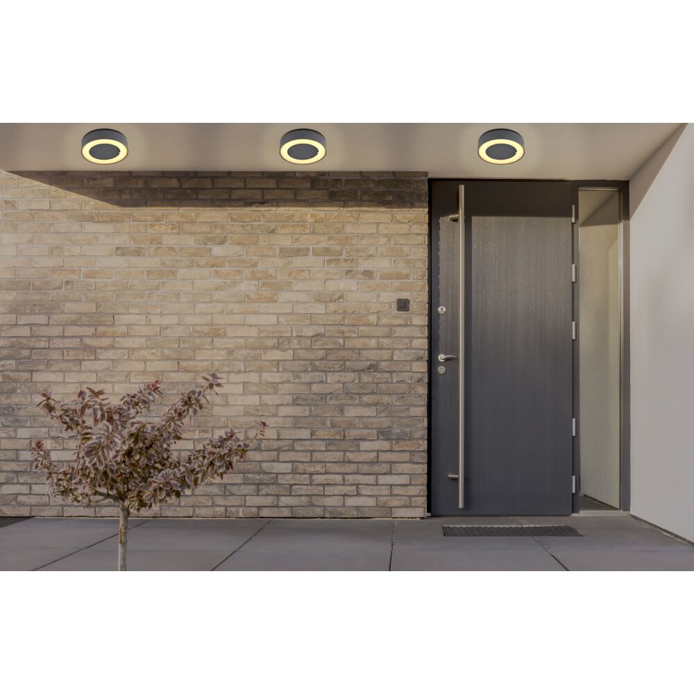 Globo SURA Außendeckenleuchte LED Anthrazit, 1-flammig main product photo