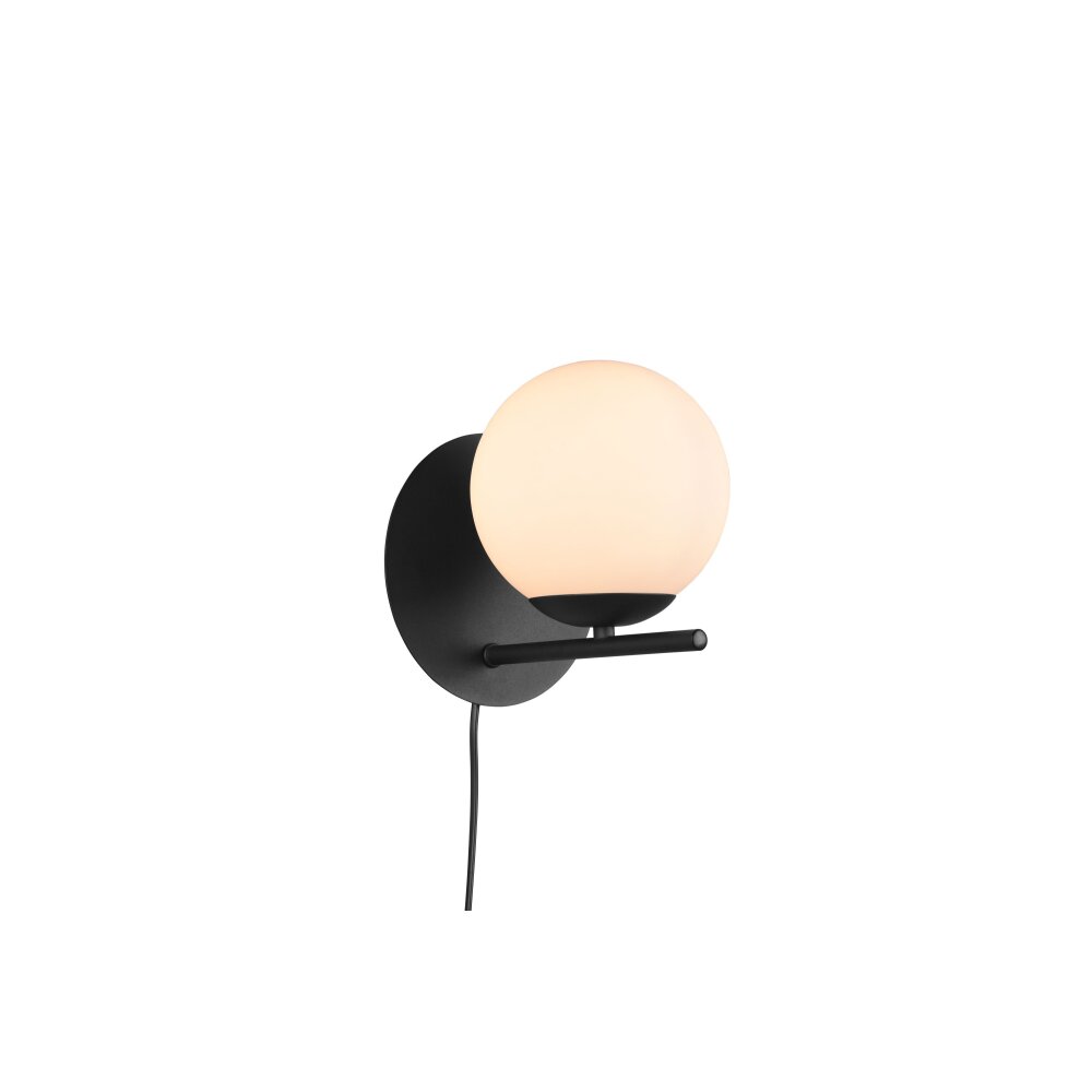 Trio Leuchten Pure Wandleuchte Schwarz, 1-flammig main product photo