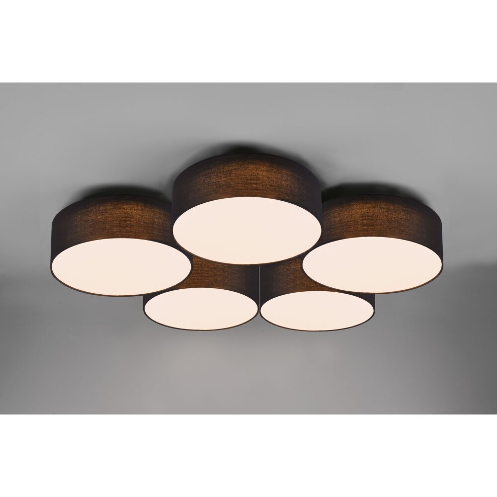 Trio Leuchten Lugano Deckenleuchte LED Schwarz, 1-flammig main product photo