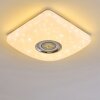 Lovisa Deckenleuchte LED Chrom, Weiß, 1-flammig, Fernbedienung, Farbwechsler