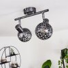 Stavik Deckenleuchte Schwarz, Silber, 2-flammig