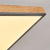 Salmi Deckenpanel LED Holzoptik, Schwarz, Weiß, 1-flammig