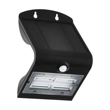 Eglo Leuchten LAMOZZO Solar-Außenwandleuchte LED Schwarz, 1-flammig, Bewegungsmelder