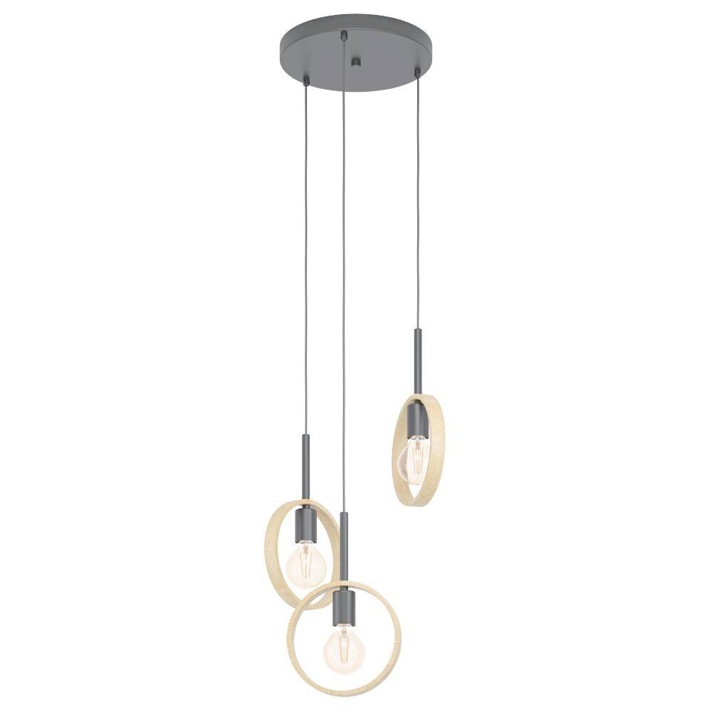 Eglo Leuchten IPSDEN Pendelleuchte Schwarz, 3-flammig main product photo