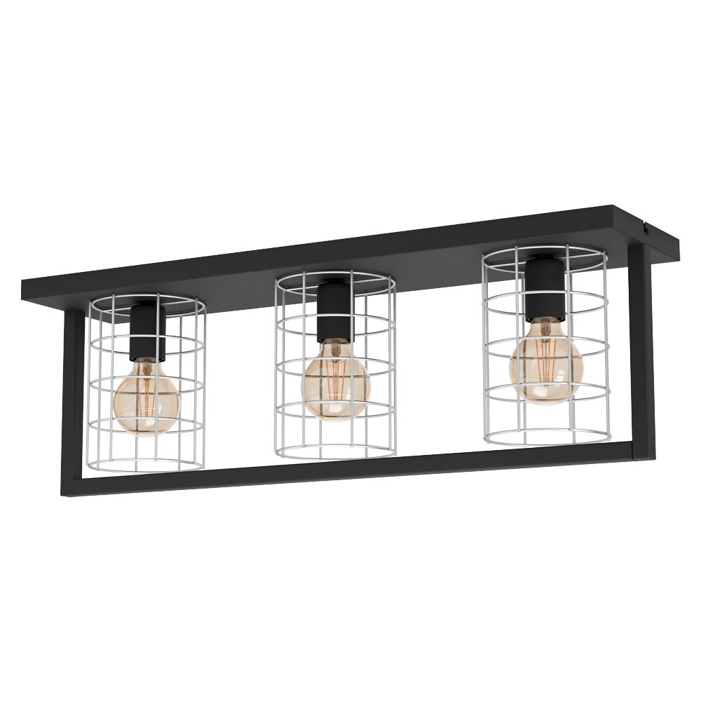 Eglo Leuchten JUBILY Deckenleuchte Schwarz, 3-flammig main product photo