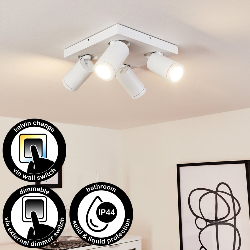 Hakamken Deckenleuchte Weiß, 4-flammig main product photo