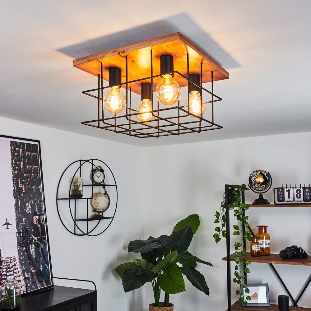 Fevaag Deckenleuchte Naturfarben, Schwarz, 4-flammig main product photo