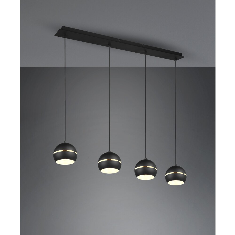 Trio Leuchten Fletcher Pendelleuchte Schwarz, 4-flammig main product photo