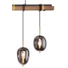 Globo BLACKY Hängeleuchte Holz dunkel, Schwarz, 4-flammig