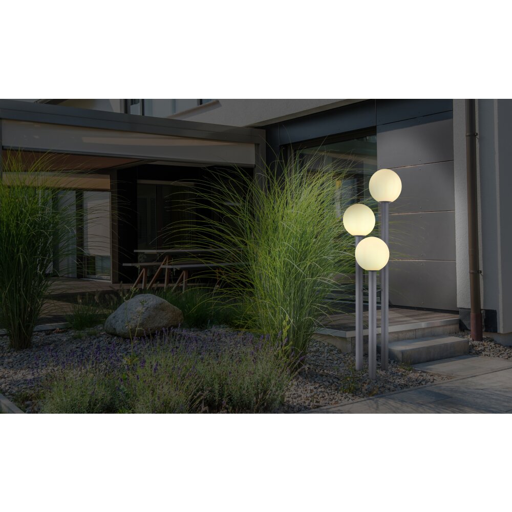 Globo LAURA Wegeleuchte Anthrazit, Edelstahl, 3-flammig main product photo