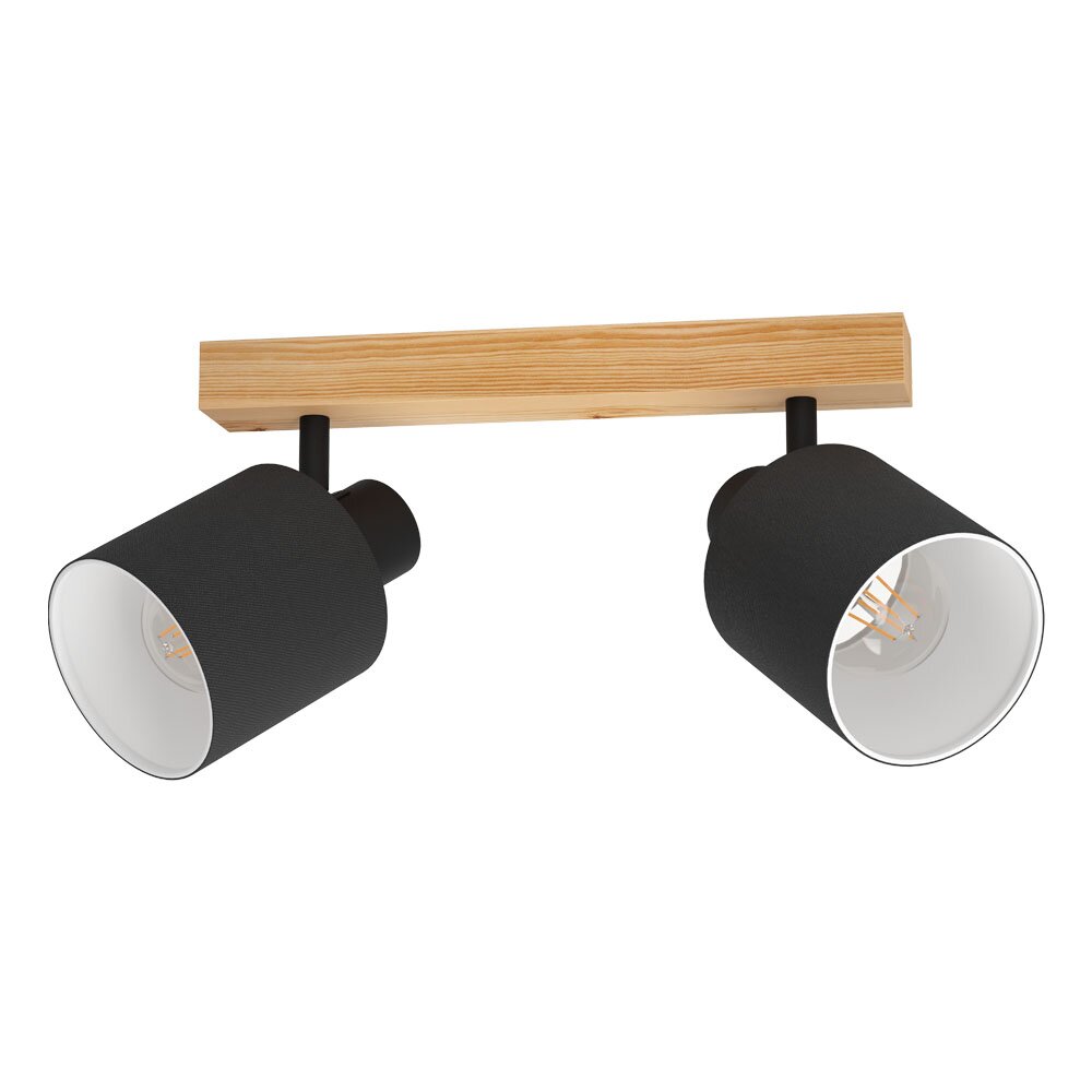 Eglo Leuchten BATALLAS Wandleuchte Braun, Schwarz, 2-flammig main product photo