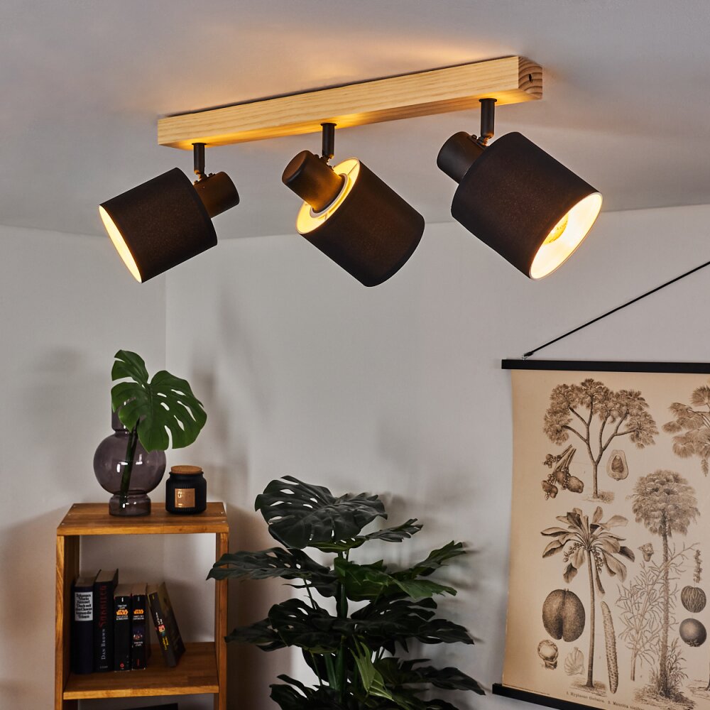 Sumlili Deckenleuchte Naturfarben, Schwarz, 3-flammig main product photo