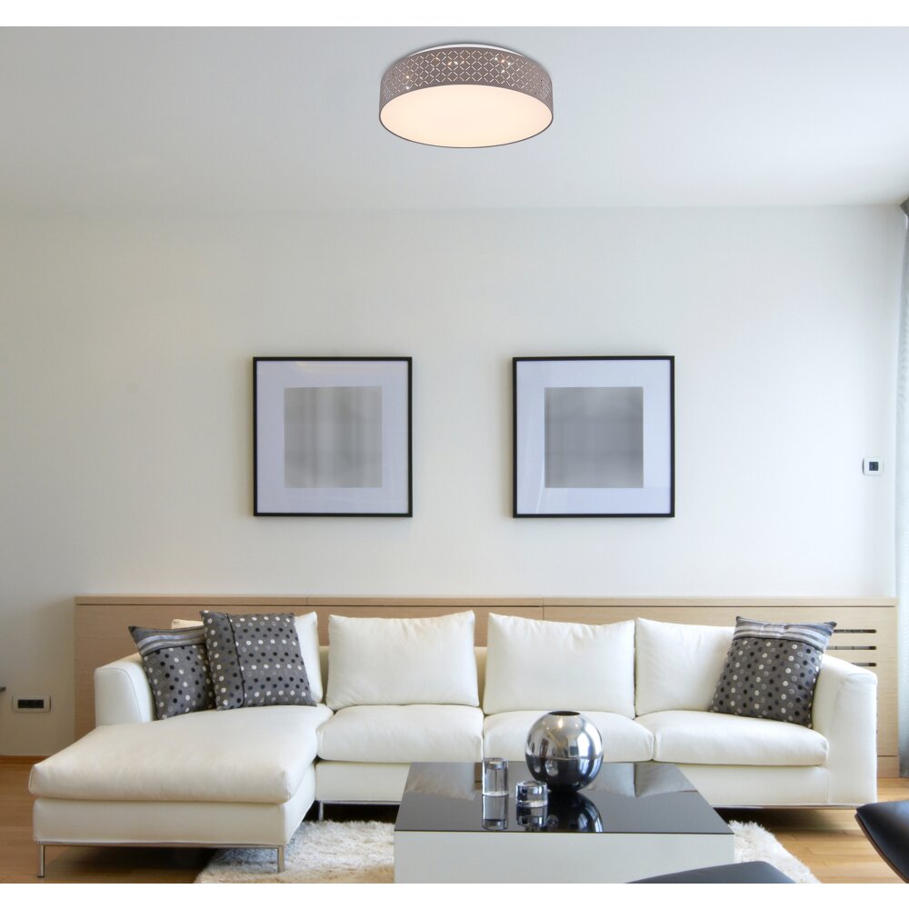 Globo CINDY Deckenleuchte LED Weiß, 1-flammig, Fernbedienung main product photo