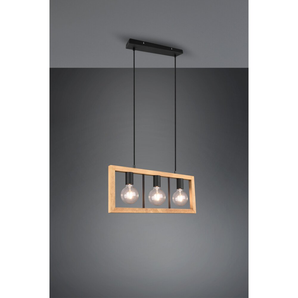 Trio Leuchten Agra Pendelleuchte Schwarz, 3-flammig main product photo