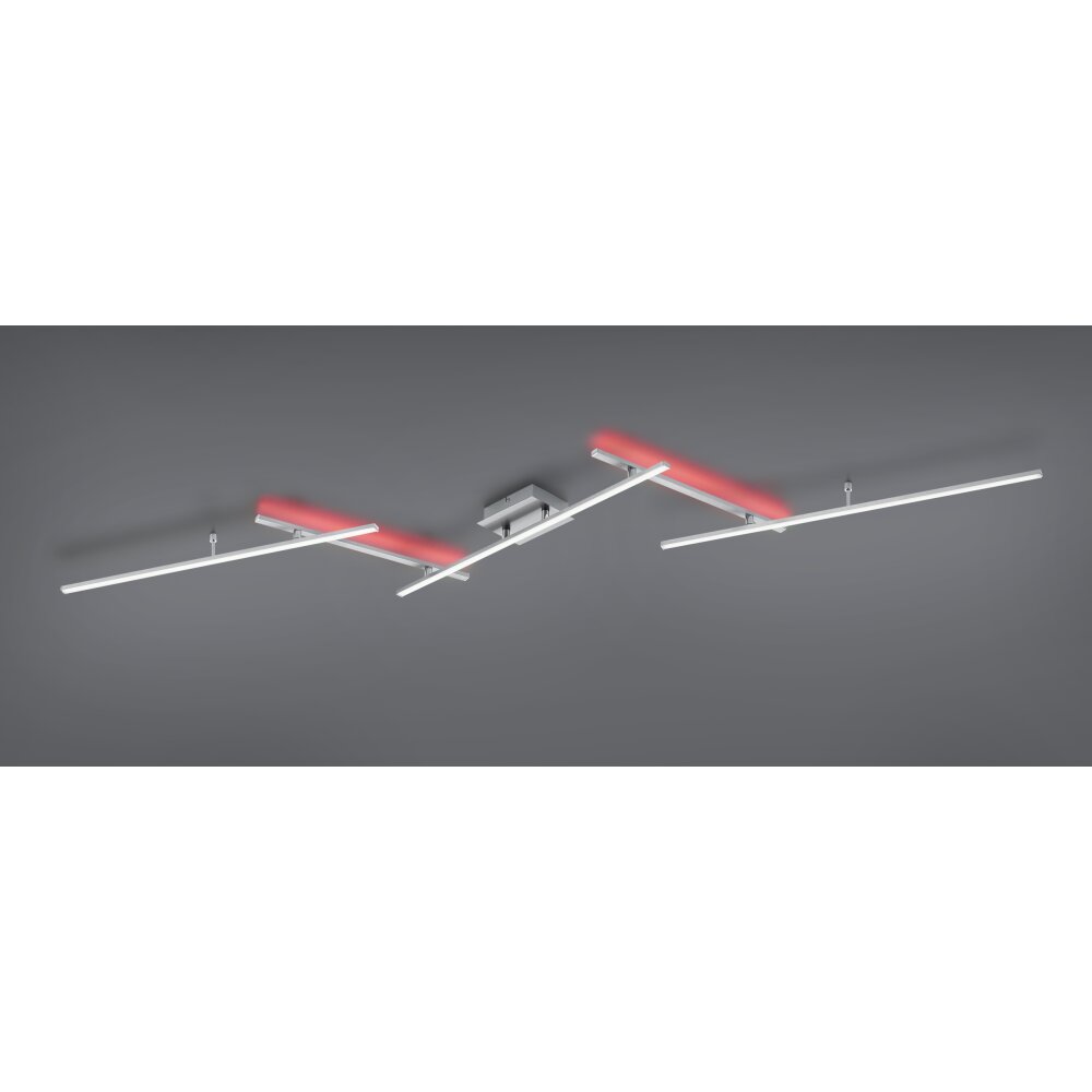 Trio Leuchten Arvin Deckenleuchte LED Nickel-Matt, 2-flammig, Fernbedienung, Farbwechsler main product photo