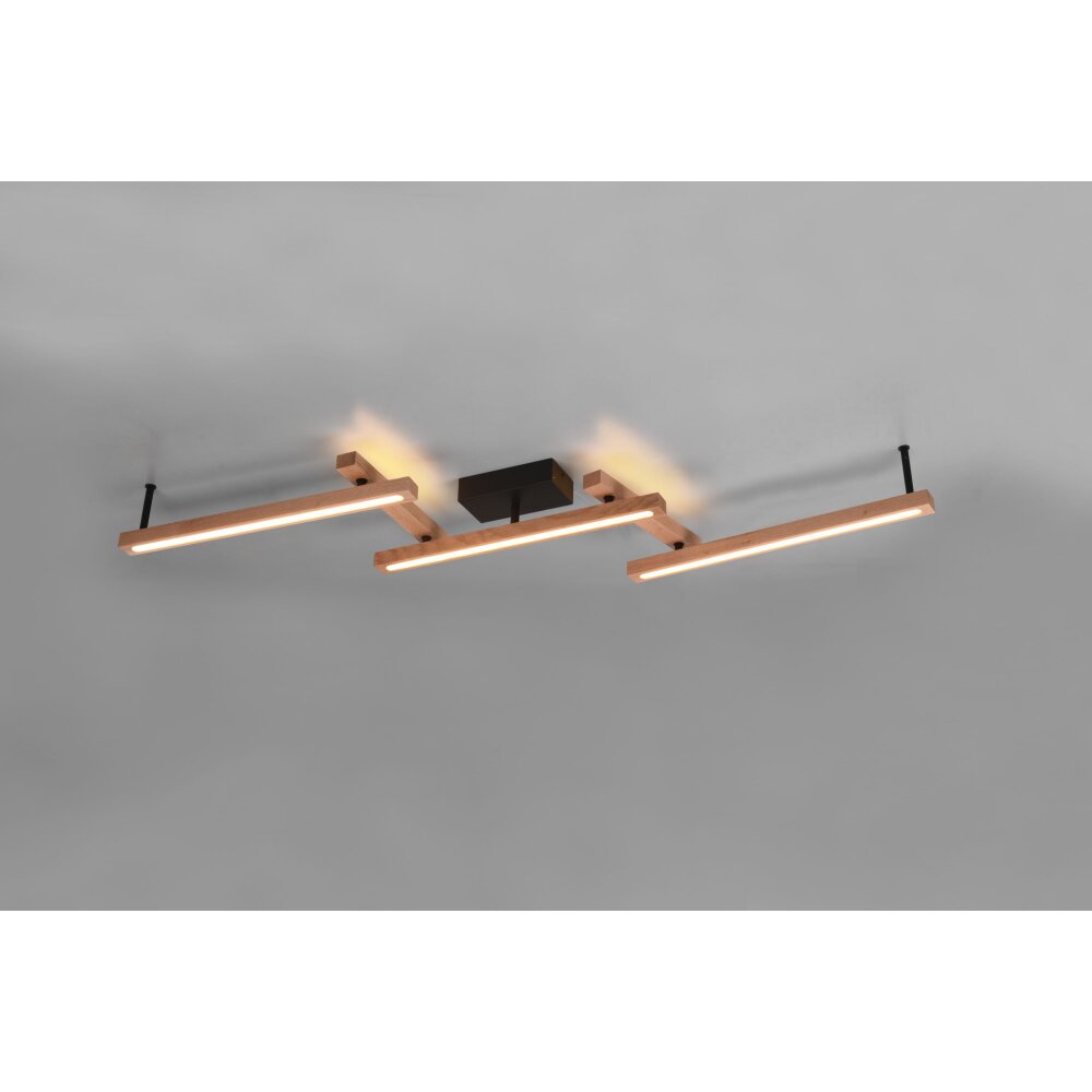 Trio Leuchten Bellari Deckenleuchte LED Braun, 1-flammig, Fernbedienung main product photo